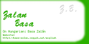zalan basa business card